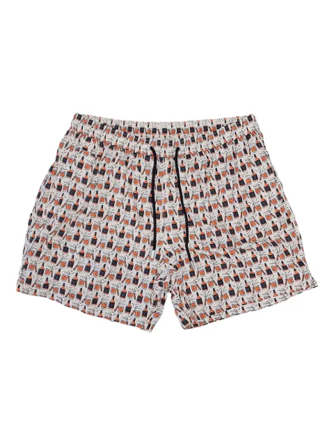 MC2 Saint Barth whisky cigar print swim shorts