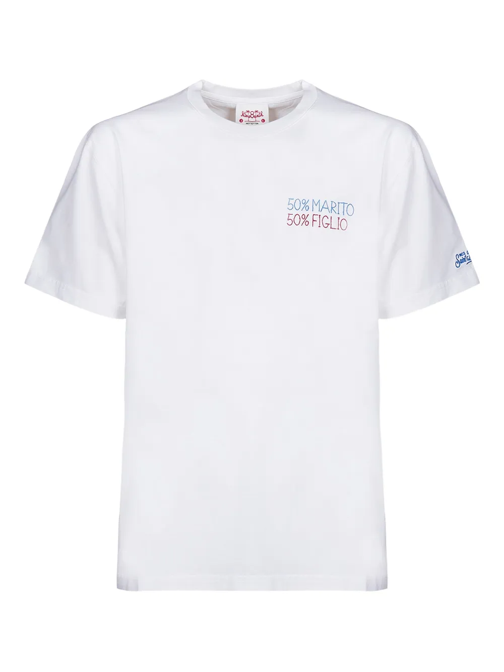 MC2 Saint Barth slogan-embroidered T-shirt Wit