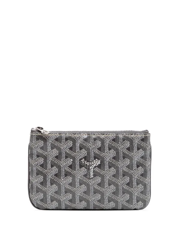 Goyard Pre-Owned 2022 Mini Goyardine Senat Pochette Clutch Grau