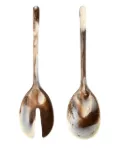 Dinosaur Designs marble-effect servers - Brown