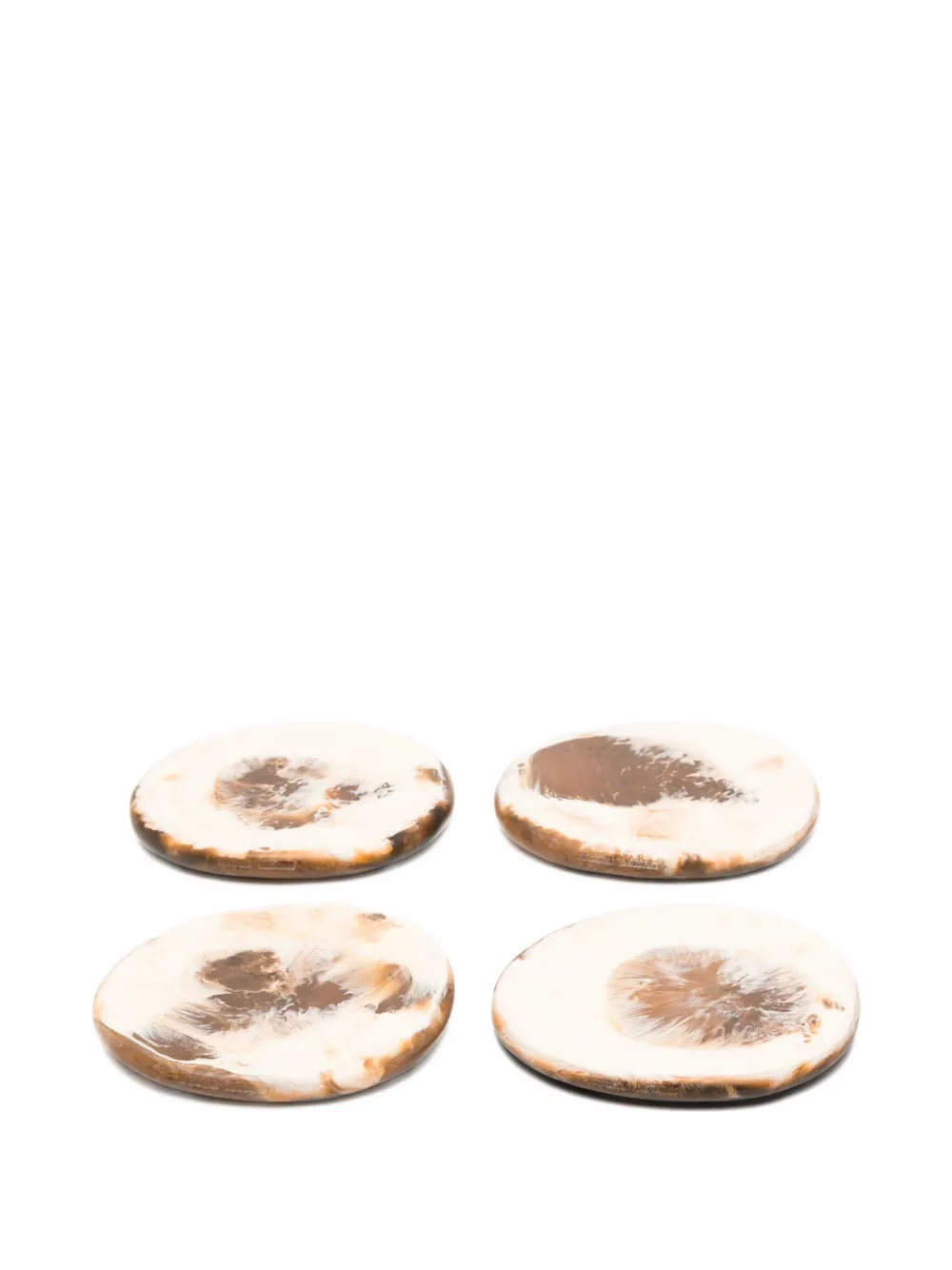 Dinosaur Designs Marble-effect Coasters (set Of 4) In Neutral