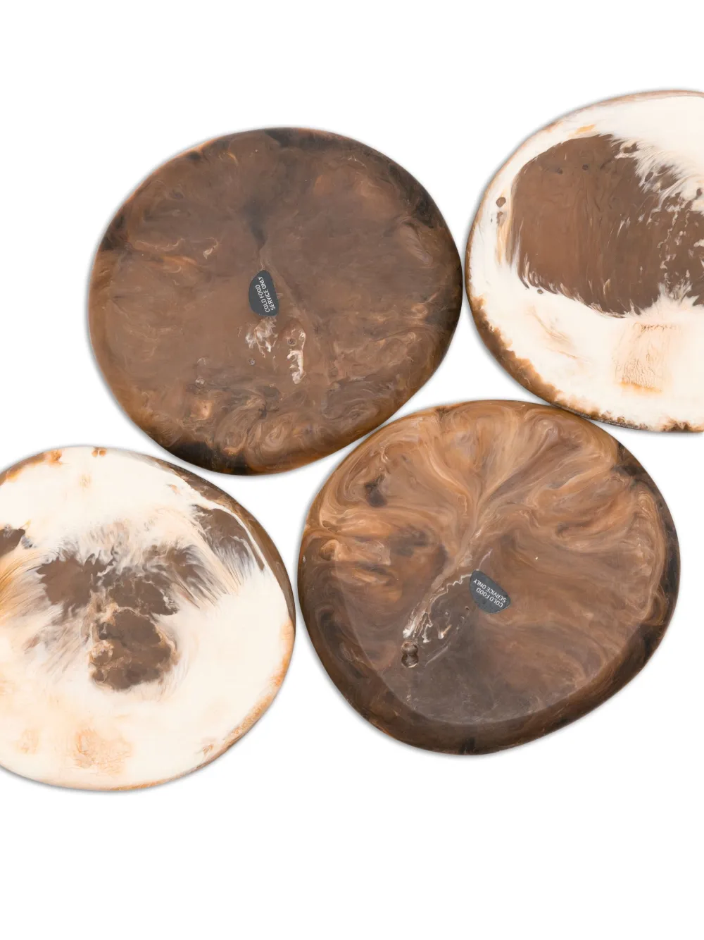  Dinosaur Designs Marble-effect Coasters (set Of Four) - Neutrals 