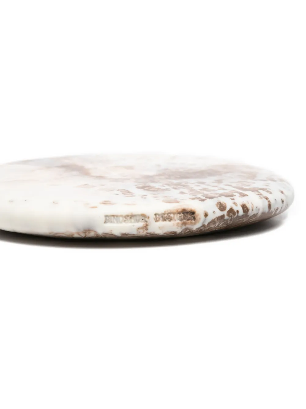 Dinosaur Designs Marble-effect Coasters (set Of 4) In Brown