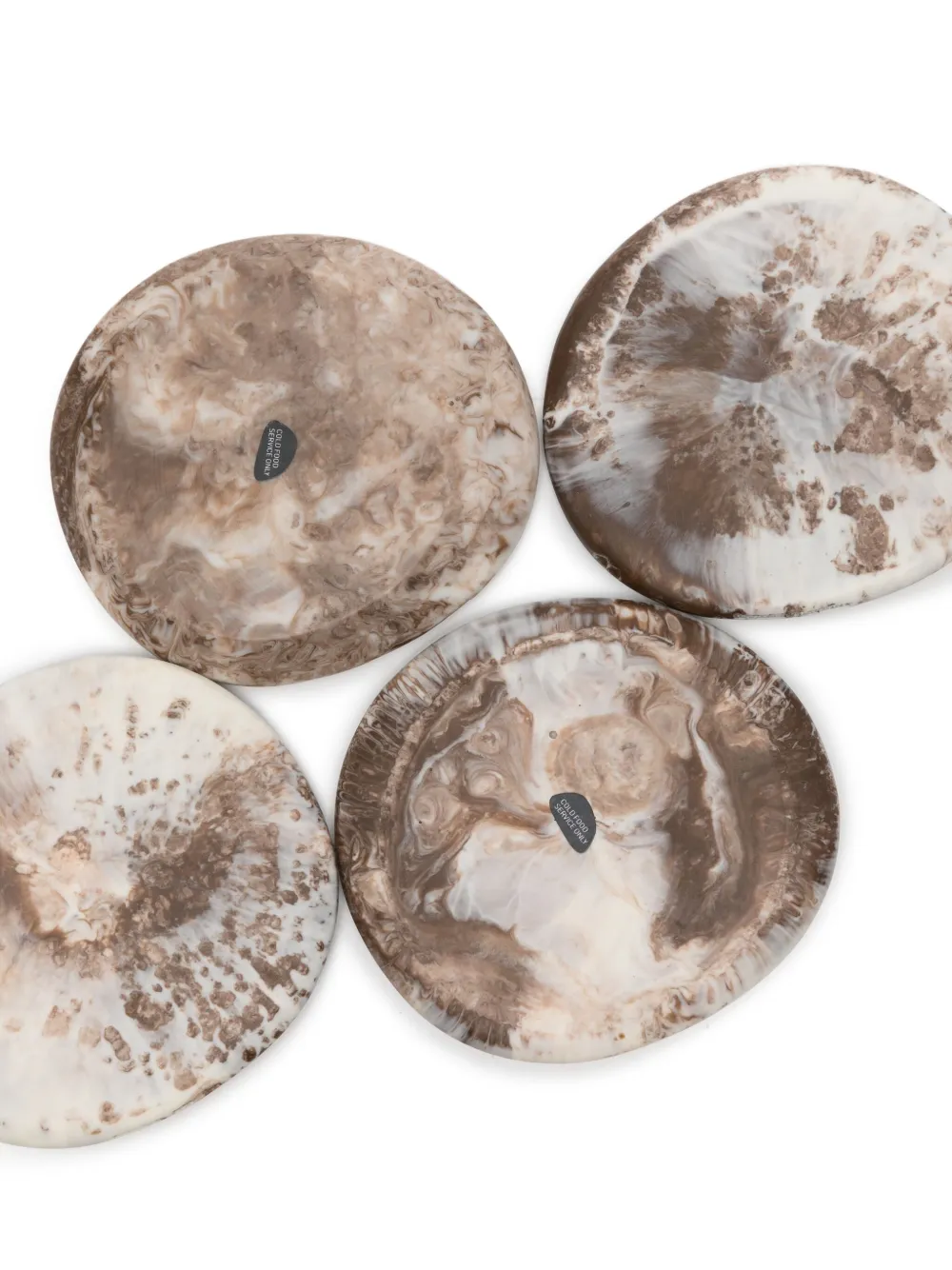  Dinosaur Designs Marble-effect Coasters (set Of Four) - Neutrals 