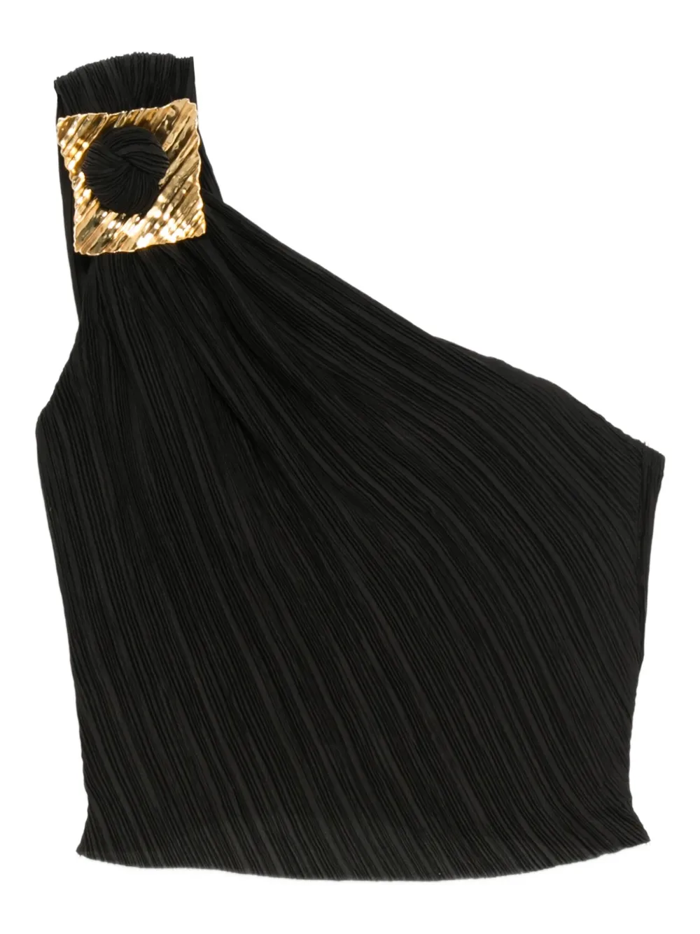 Cult Gaia Moira pleated one-shoulder top | Black | Image 1