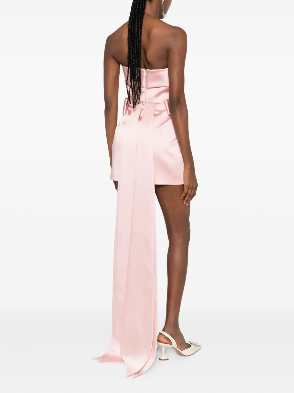 The New Arrivals Ilkyaz Ozel Lalani bow-detail mini dress - Roze