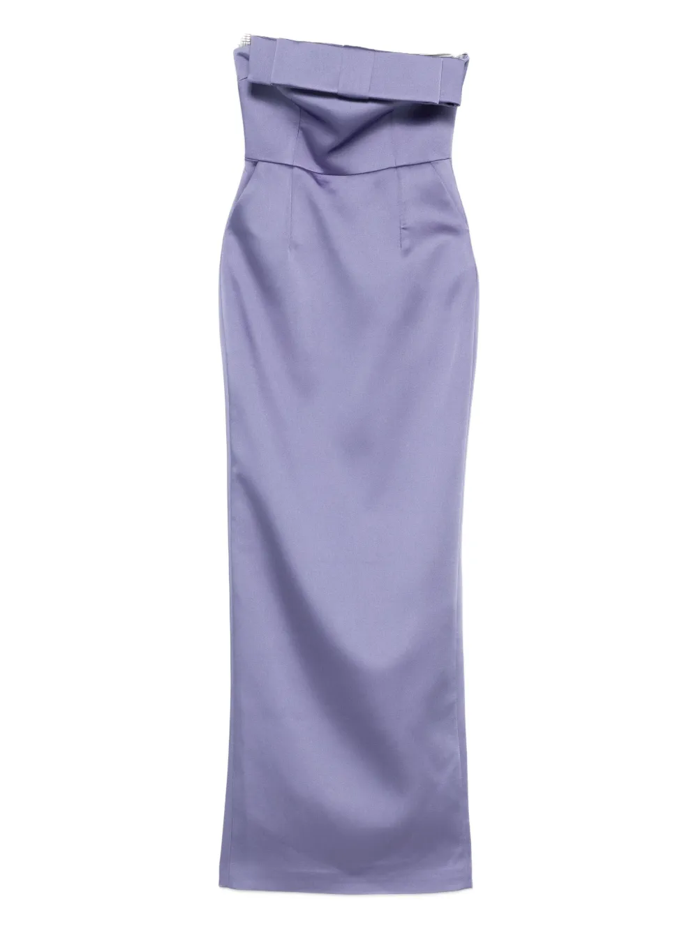 The New Arrivals Ilkyaz Ozel Sisu Strapless Midi Dress In Purple