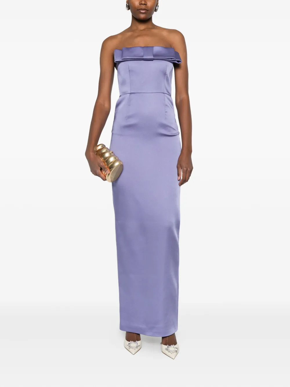 The New Arrivals Ilkyaz Ozel Sisu strapless midi dress - Paars