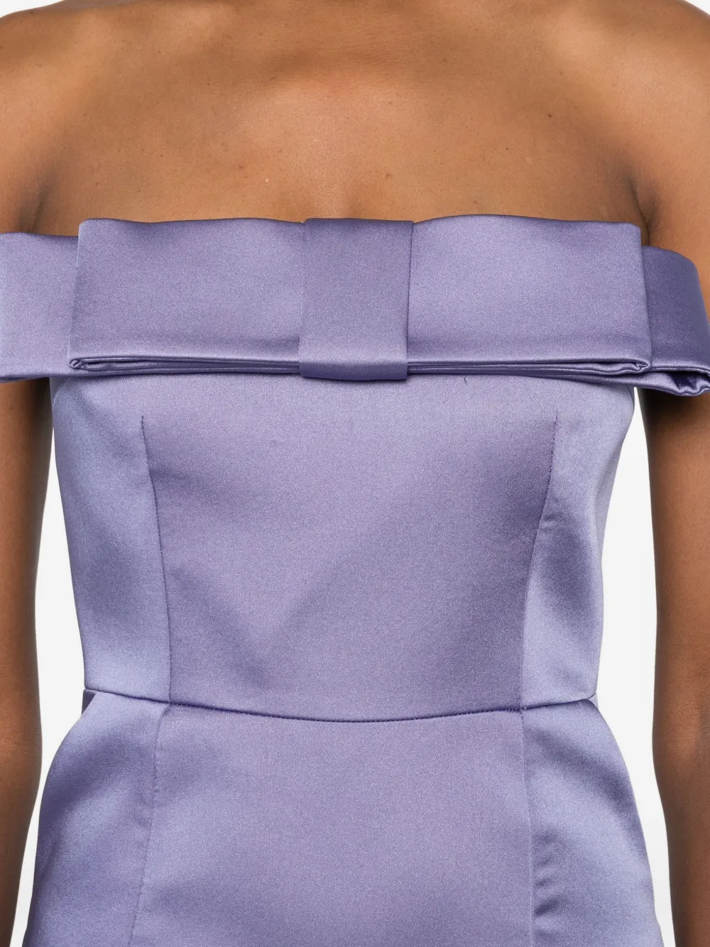 The New Arrivals Ilkyaz Ozel Sisu Strapless Midi Dress In Purple