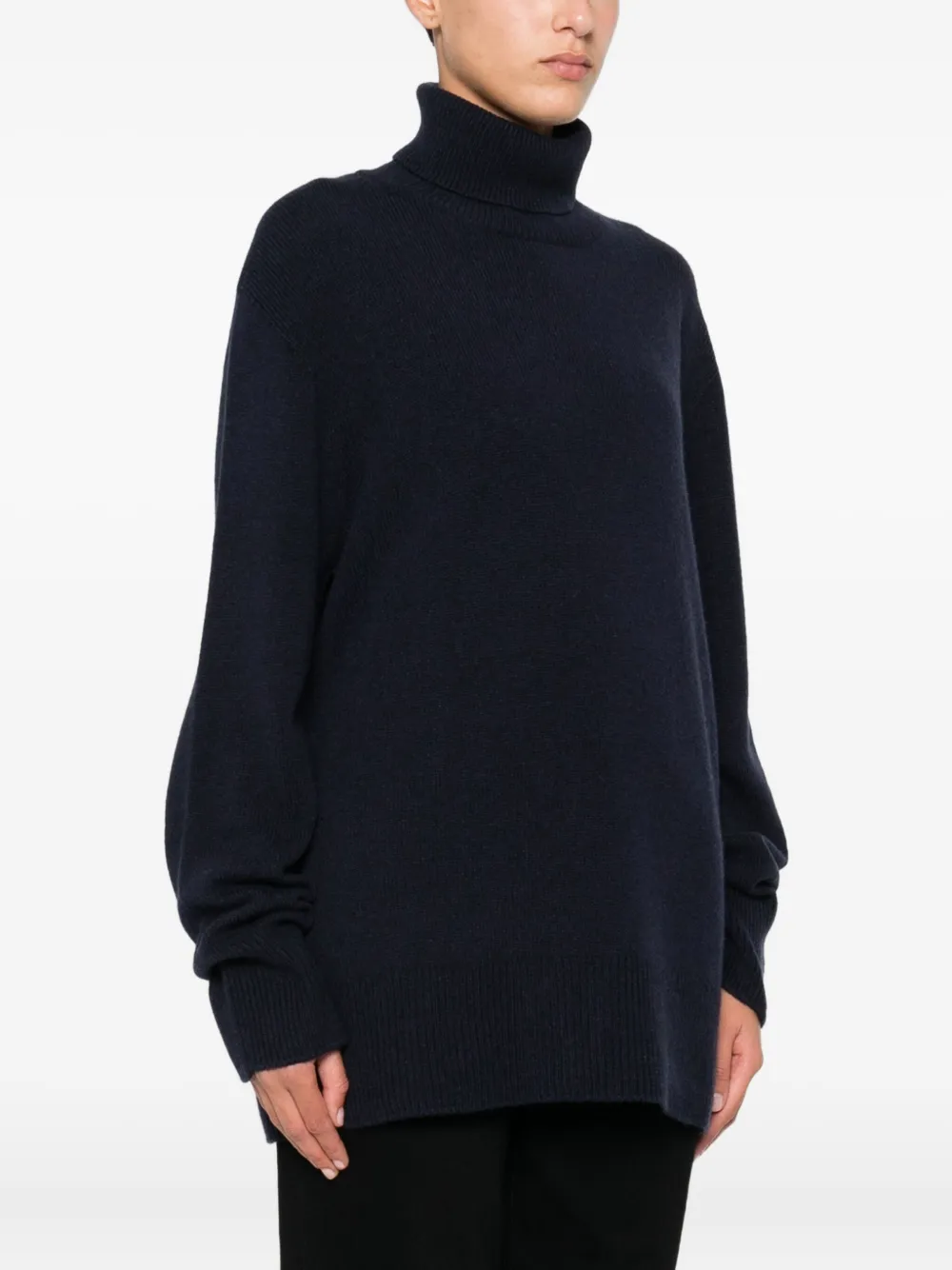 The Row Turtleneck Cashmere Sweater In Blue