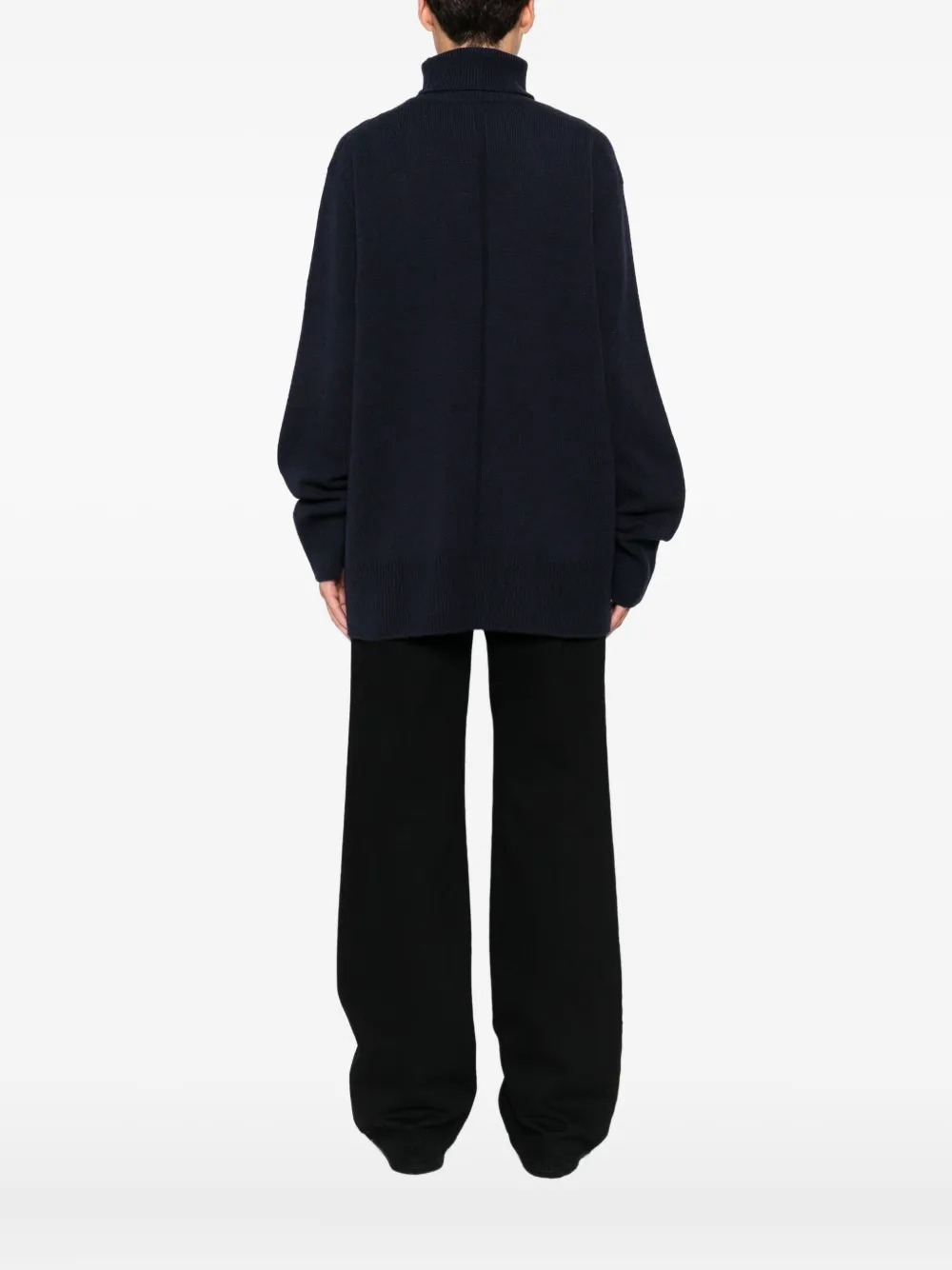 The Row Turtleneck Cashmere Sweater In Blue