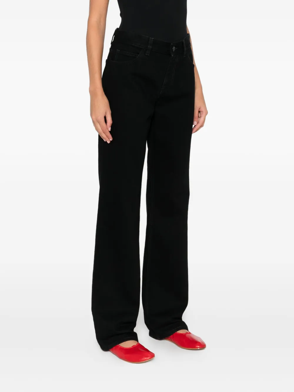 The Row Carlyl Five-pocket Jeans In Black
