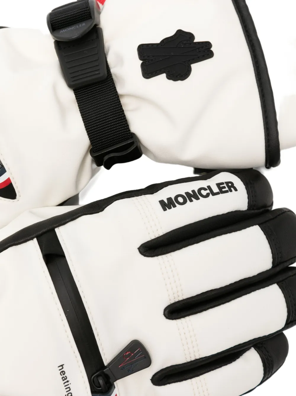 Moncler Panelled Ski Gloves In White