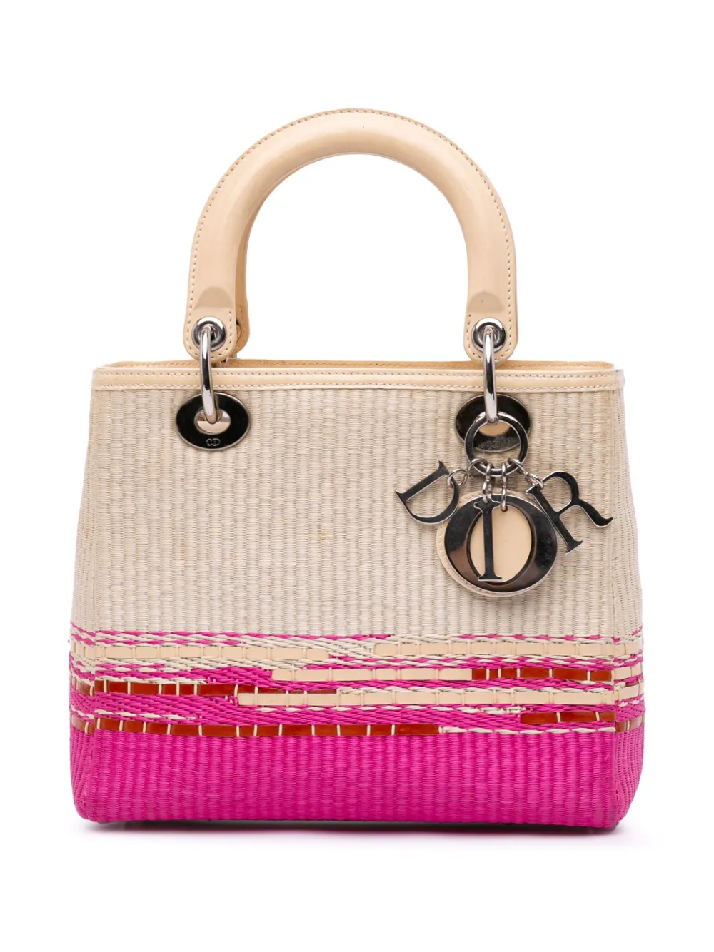 2012 Medium Raffia Lady Dior satchel