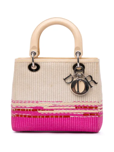 Christian Dior Pre-Owned 2012 Medium Raffia Lady Dior satchel