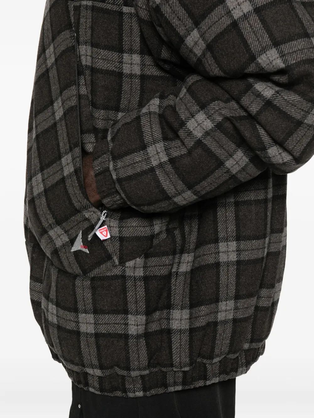 ROA Geruit jack Grijs