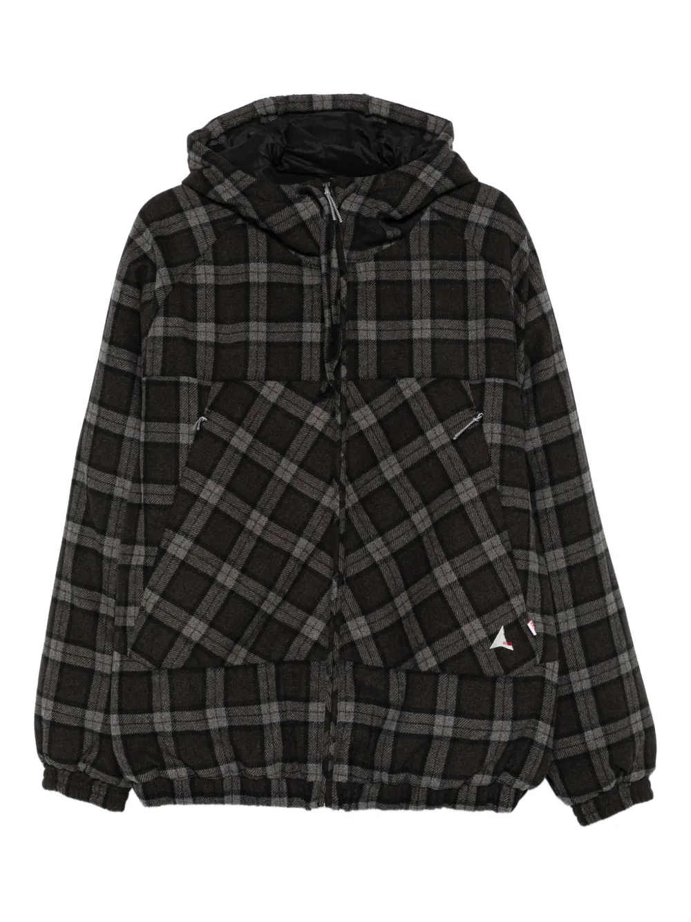 ROA hooded checked jacket | Grey | Image 1