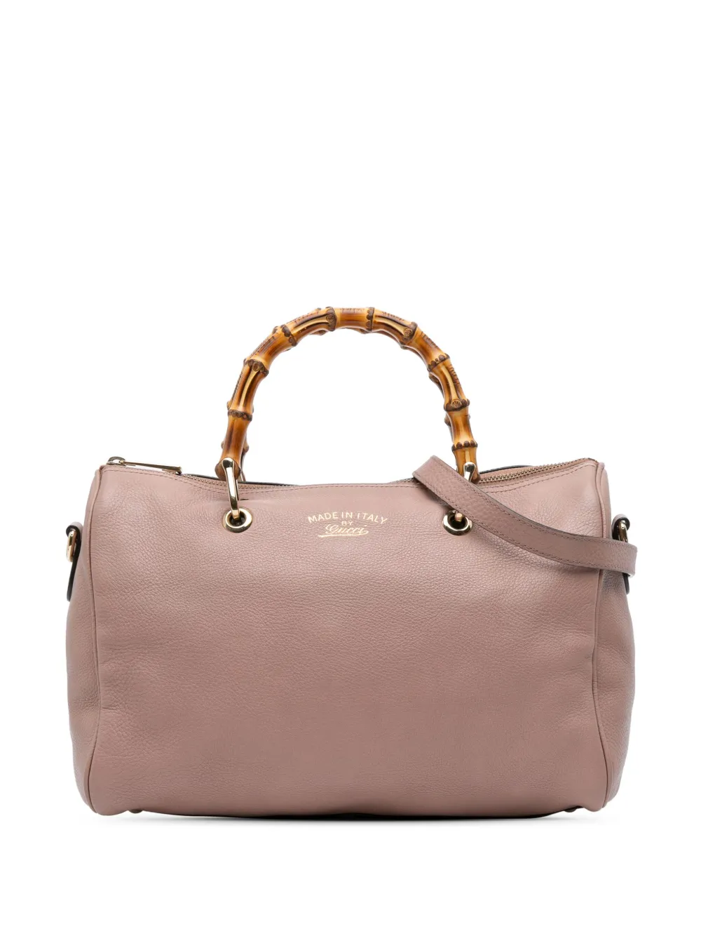 Gucci Pre-Owned 2016-2024 Calfskin Bamboo Shopper Boston Bag satchel - Gucci Pre-Owned 2016-2024 Calfskin Bamboo Shopper Boston Bag satchel -