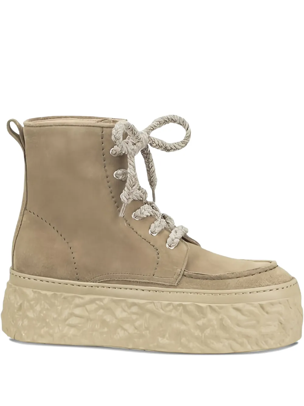 AGL lace-up platform boots Neutrals