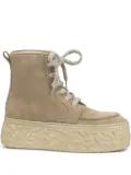 AGL lace-up platform boots - Neutrals