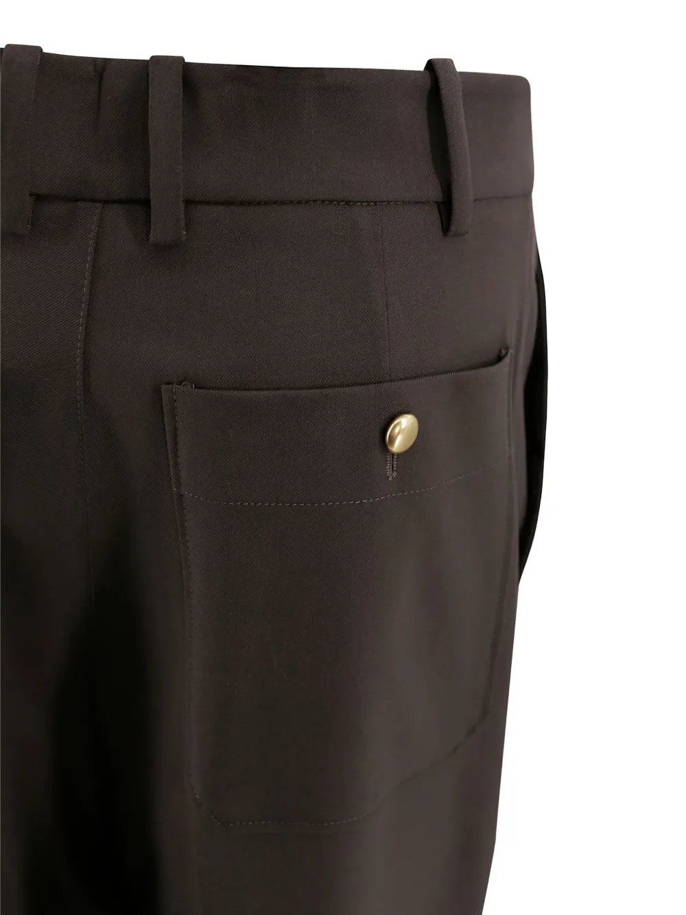 P.a.r.o.s.h Button-fastening Pocket Trousers In Black