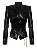 Elisabetta Franchi belted-tassel jacket - Black