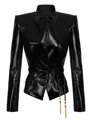 ELISABETTA FRANCHI レザー切り替え ナイロンジャケット ELISABETTA FRANCHI レザー切り替え ナイロンジャケット