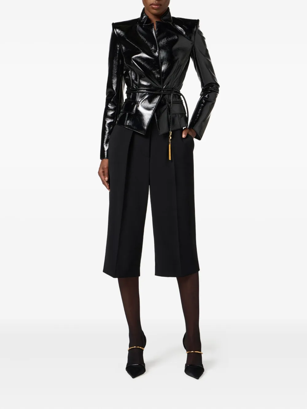 Elisabetta Franchi belted-tassel jacket | Leather Jackets | Image 2