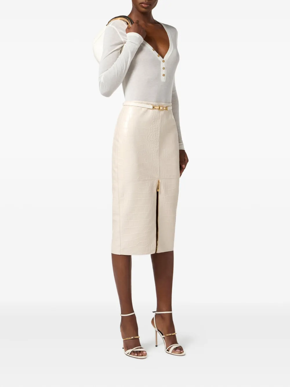 Elisabetta Franchi Henley-neck top | T-Shirts & Jersey Shirts | Image 2