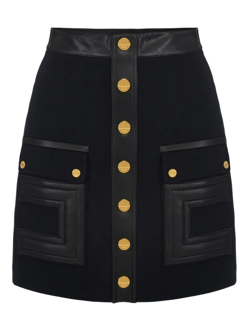 Elisabetta Franchi button-embellished mini skirt | Black | Image 1