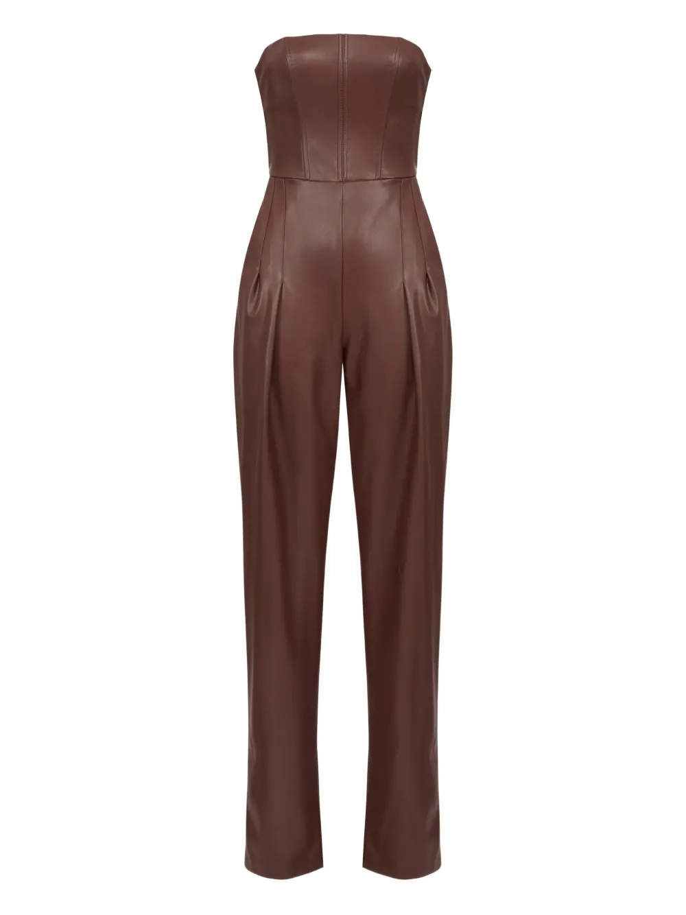 Elisabetta Franchi コルセットディテール ジャンプスーツ - ブラウン Elisabetta Franchi コルセットディテール ジャンプスーツ - ブラウン