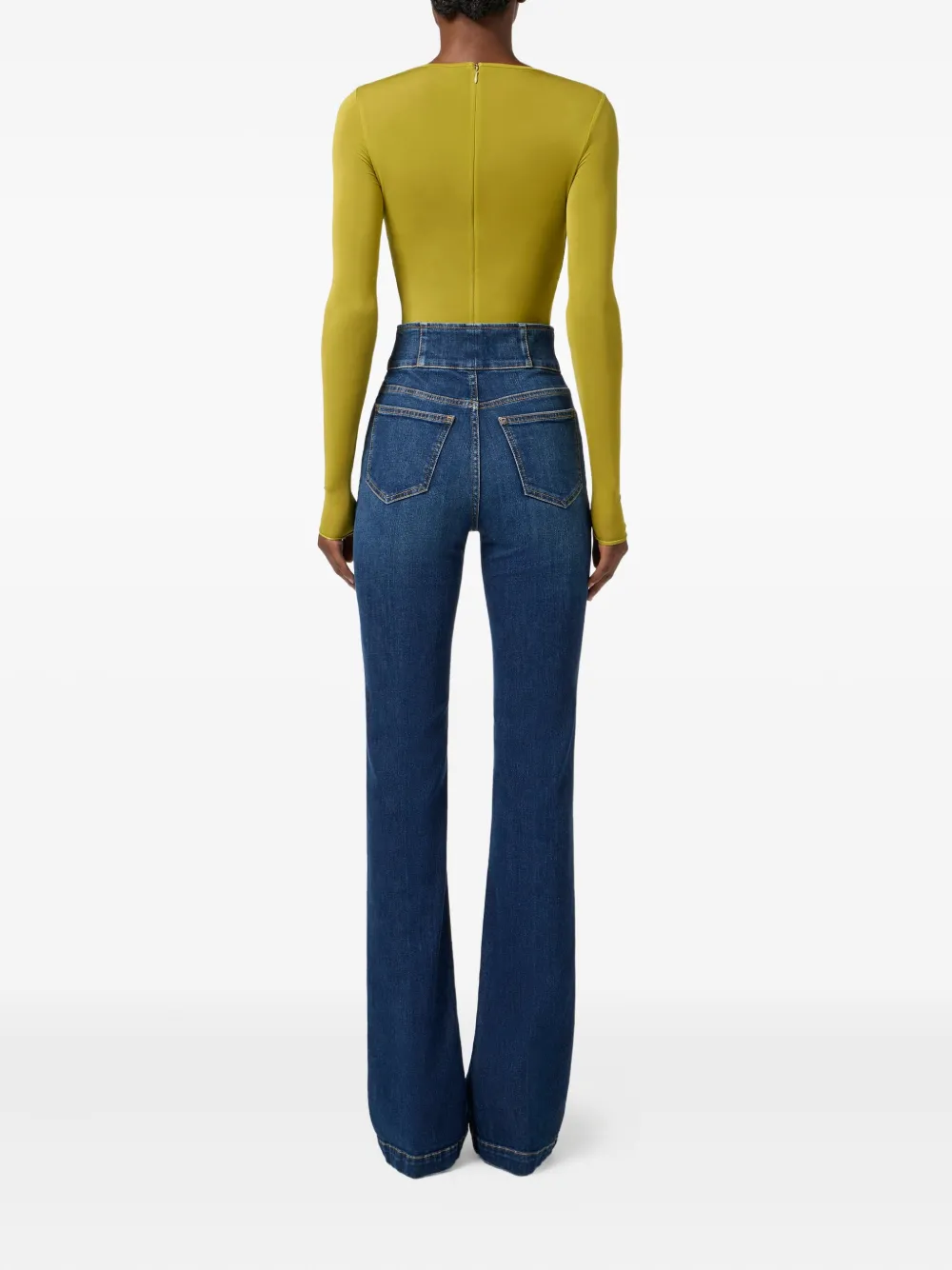 Elisabetta Franchi High waist jeans Blauw