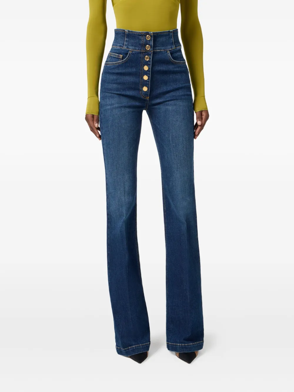 Elisabetta Franchi High waist jeans Blauw