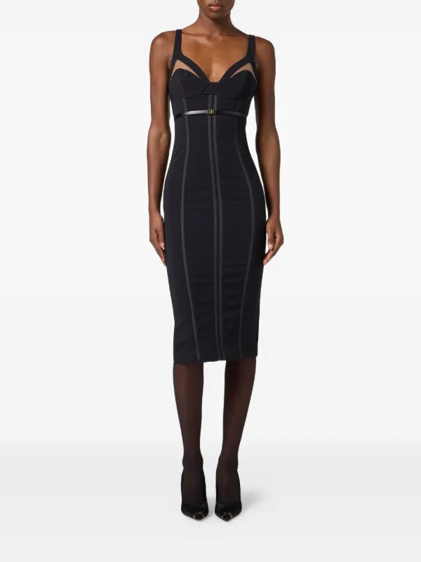 Elisabetta Franchi Strappy Bodycon Dress | Black | FARFETCH Elisabetta Franchi Strappy Bodycon Dress | Black | FARFETCH