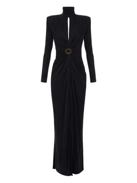 Elisabetta Franchi draped high-neck maxi dress