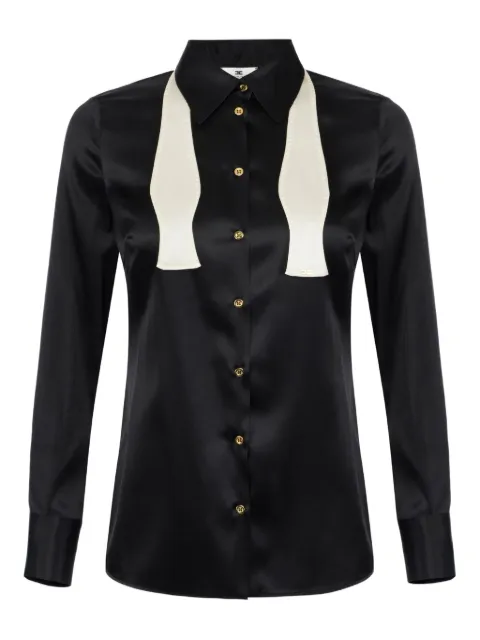 Elisabetta Franchi satin bow shirt