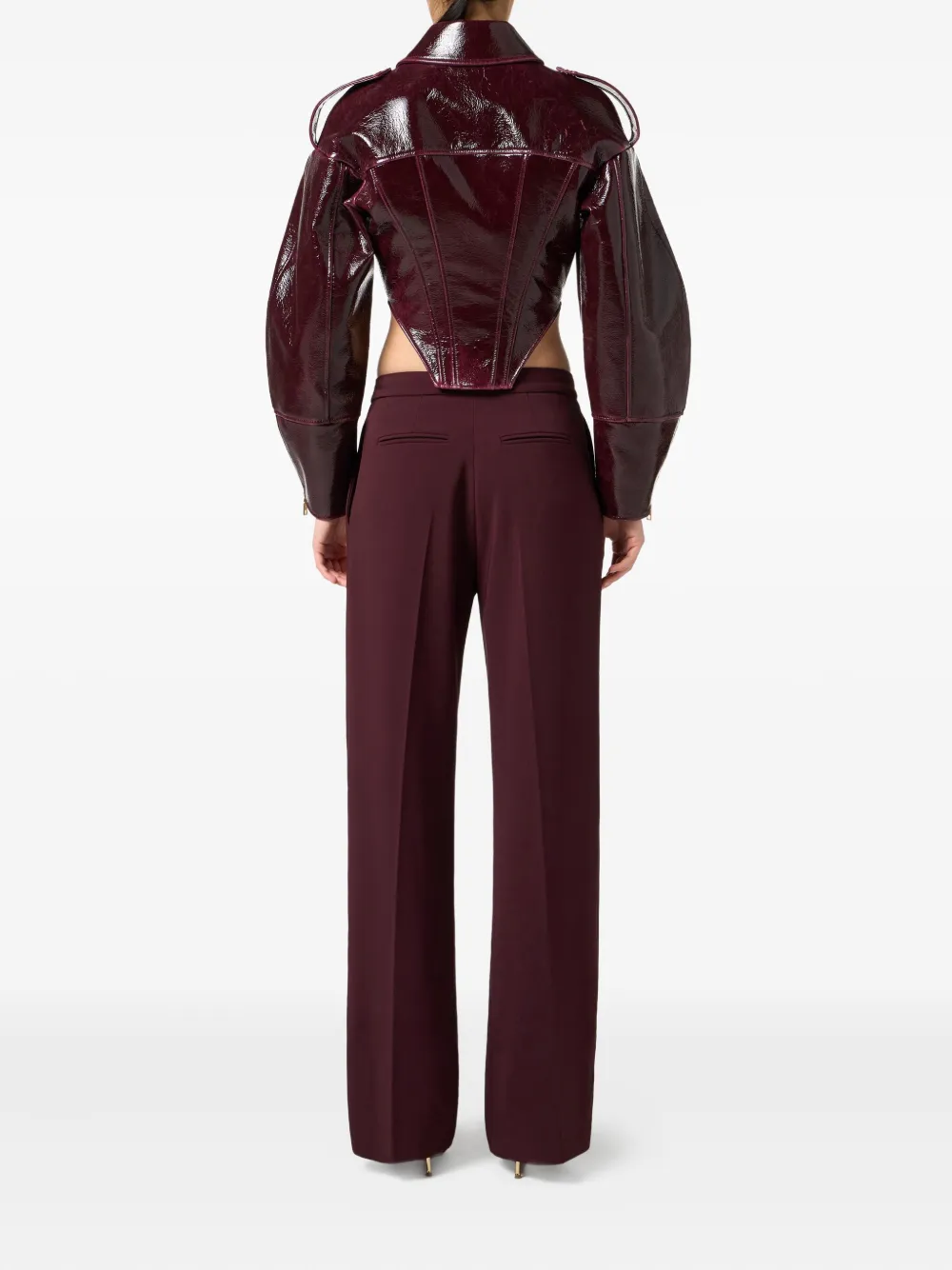 Elisabetta Franchi Corset Jacket In Brown