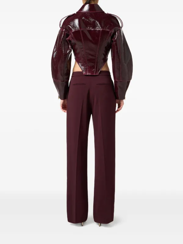 ELISABETTA FRANCHI レザー切り替え ナイロンジャケット ELISABETTA FRANCHI レザー切り替え ナイロンジャケット