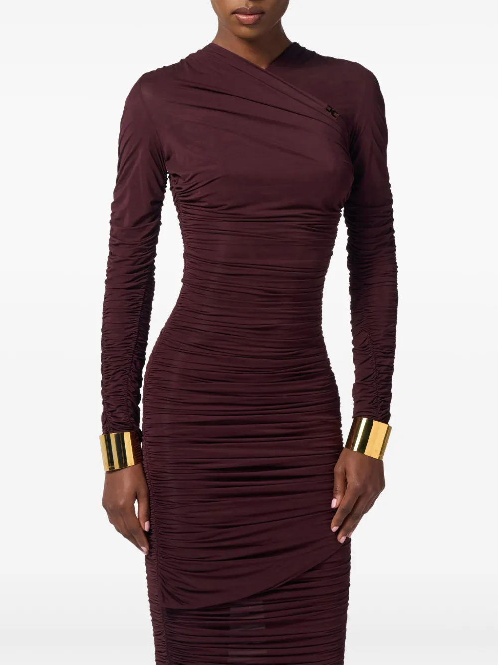 Elisabetta Franchi Armband met gegraveerd logo - Goud