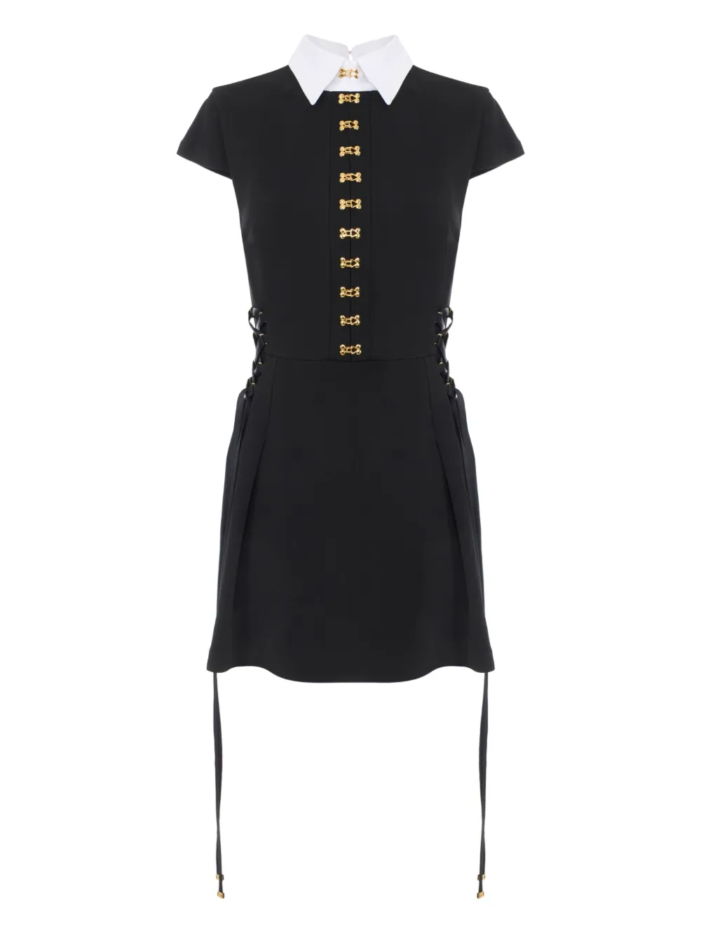Elisabetta Franchi Mini-jurk met veters Zwart