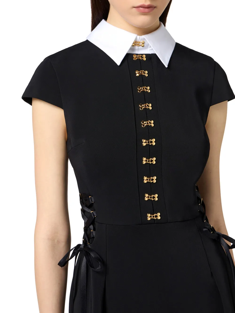 Elisabetta Franchi Mini-jurk met veters Zwart