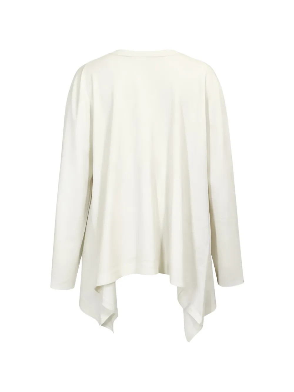 Fabiana Filippi V-neck asymmetrical fine-knit blouse - Wit