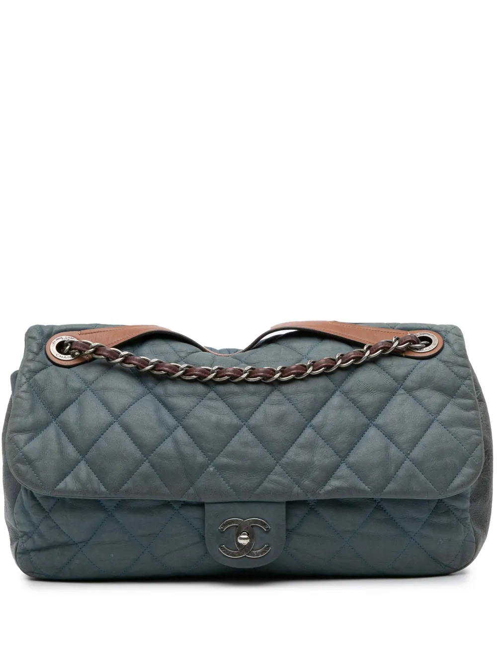 CHANEL Pre-Owned 2011 Jumbo Iridescent Calfskin In The Mix Flap CHANEL Pre-Owned 2011 Jumbo Iridescent Calfskin In The Mix Flap
