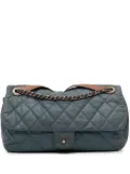 CHANEL Pre-Owned 2011 Jumbo Iridescent Calfskin In The Mix Flap satchel - Blue