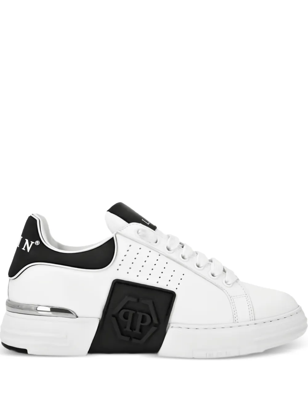 Philipp Plein perforated lace-up shoes Wit