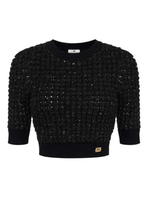 Elisabetta Franchi sequin-embellished cropped sweater