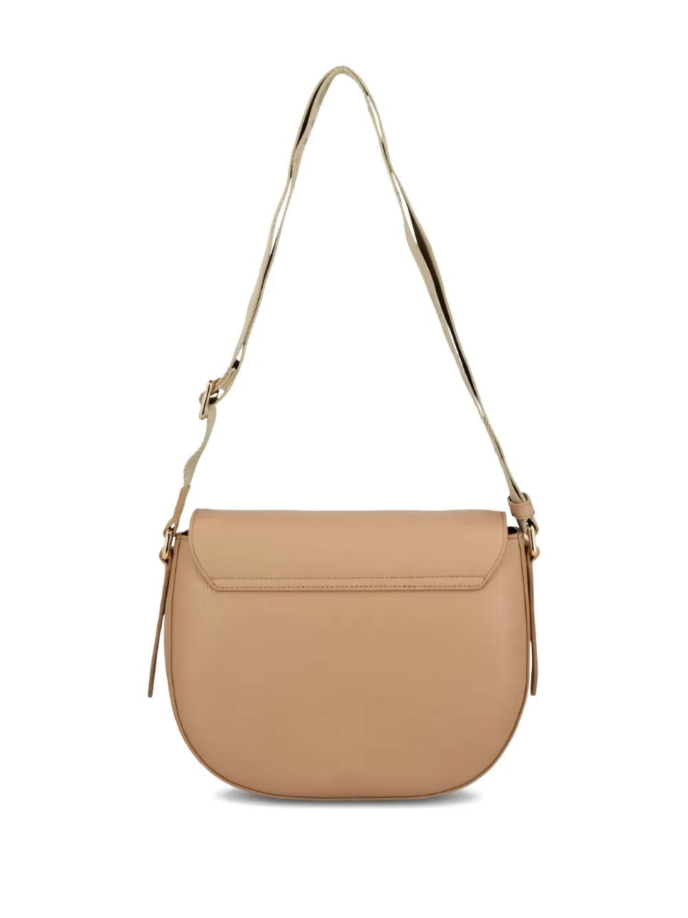 Furla Lotus curved leather satchel Bruin