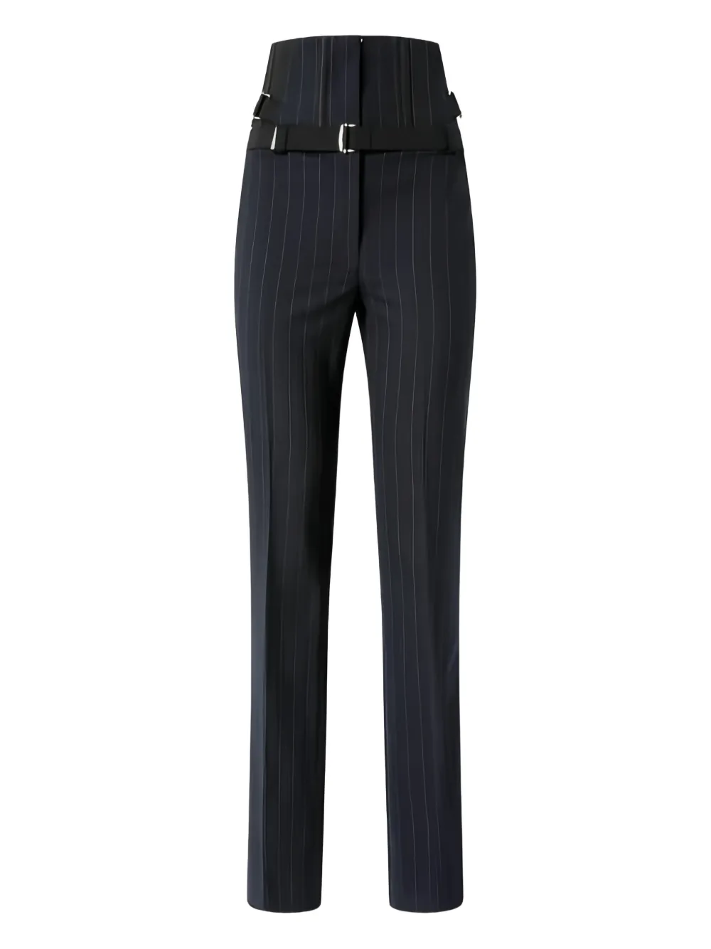 PINKO pinstripe-pattern belt trousers - Blau