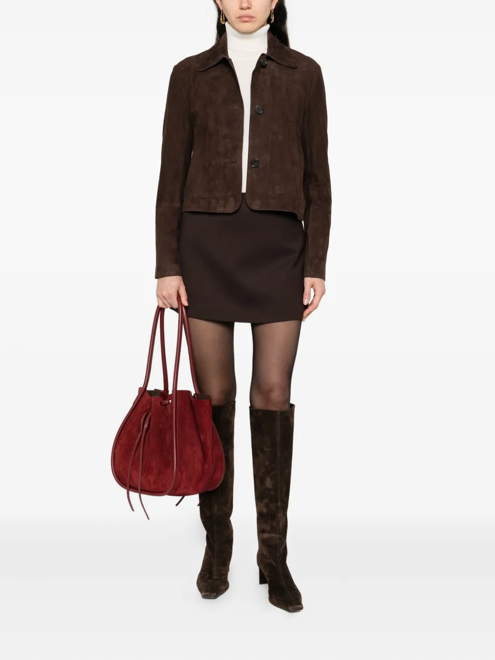 P.A.R.O.S.H. Gabardine rok - Bruin