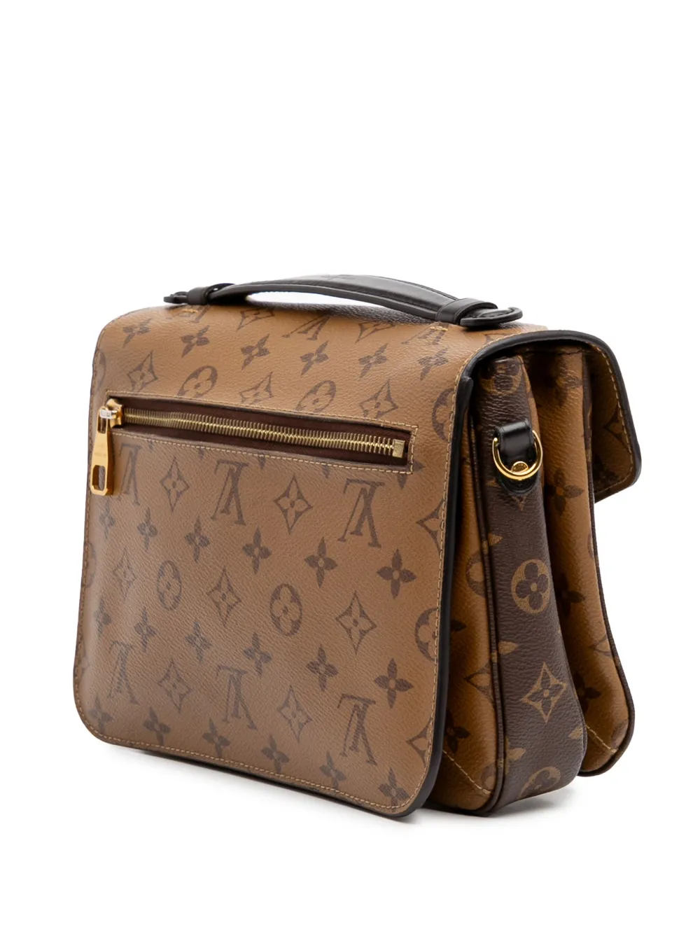 Pre-owned Louis Vuitton 2021-2024 Monogram Reverse Pochette Metis Satchel